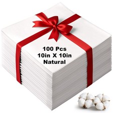 100 Pcs10x10 Inches Cotton Fabric Squares Precut Quilting Fabric Bundles Natu...