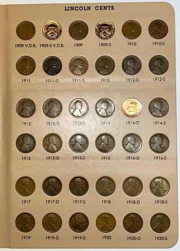 1909-2009 Lincoln Cent Penny Set Collection w/Proofs  295 Coins Dansco Missing 5