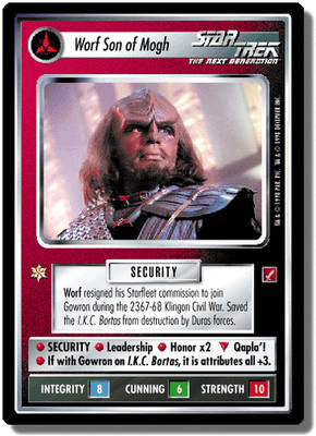 Worf Son of Mogh - Blaze of Glory - Star Trek CCG 1E