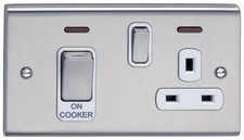 Deta SD1302PSSW Cooker Control Unit/ Neons 45A Stainless Steel white inserts