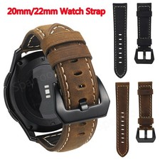 Leather Band Strap For Samsung Galaxy Watch 4 Classic 42/46mm 7 6 5 4 40mm 44mm