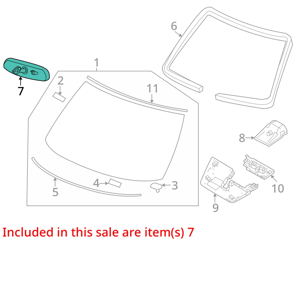 Espejo retrovisor sin sistema de prechoque compatible con 20-23 INFINITI Q50 103970433 Foto 3 de 4