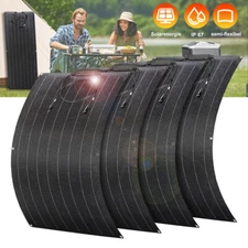 800W 200W Watt 18V Flexible Solar Panel Kit Portable RV Camping Off-Grid Rooftop