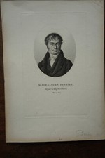 M.ALEXANDRE PERRIER 1774-1846) PORTRAIT ENGRAVING 19th century, MEP LOIRET born GRENOBLE