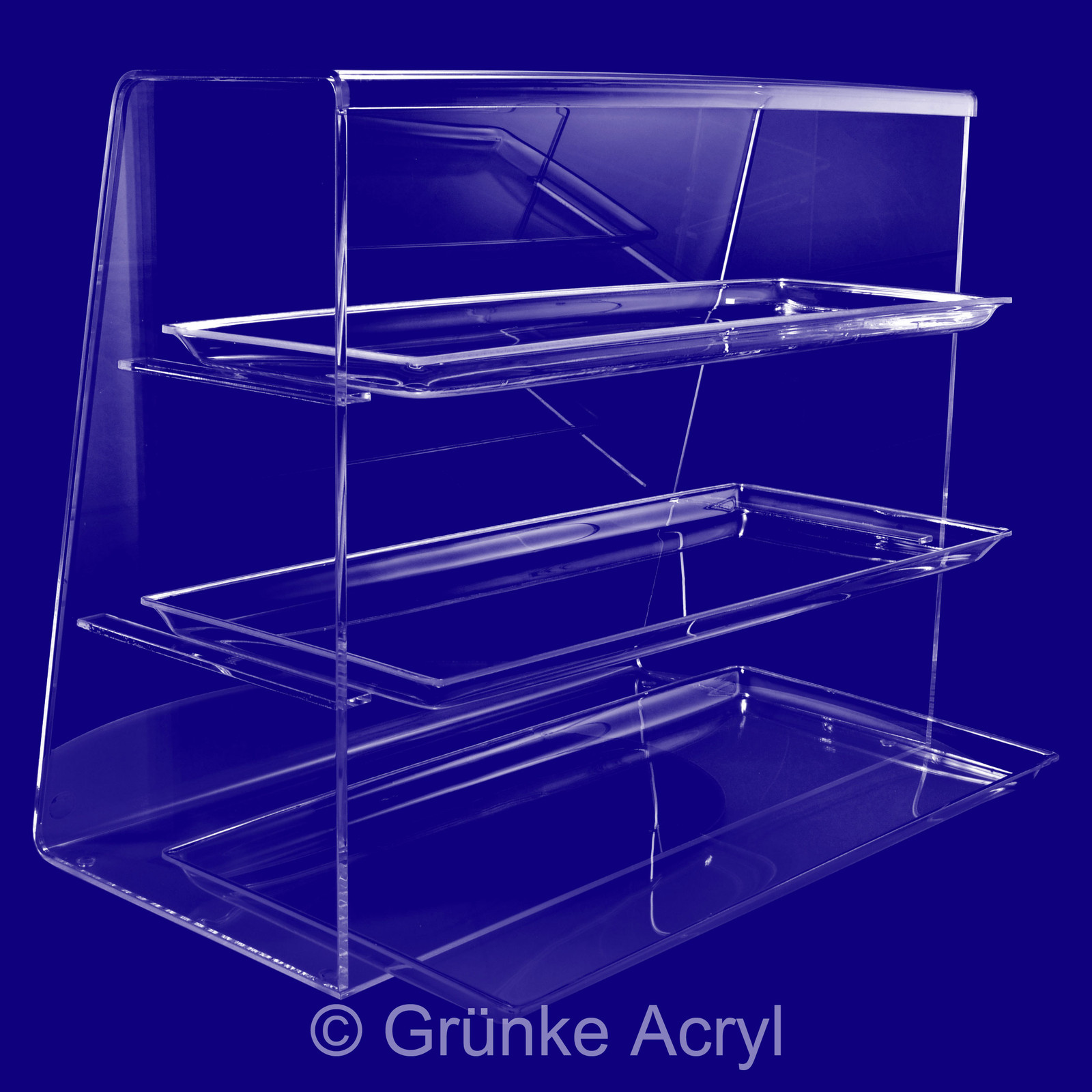 Grünke® Spuckschutz Thekenaufsatz Nr. 3 - 3 Etagen - Niesschutz Hustenschutz