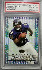 Travis Taylor Baltimore Ravens 2000 CE Masters Rookie Card #204 PSA 10 Gem Mint. rookie card picture