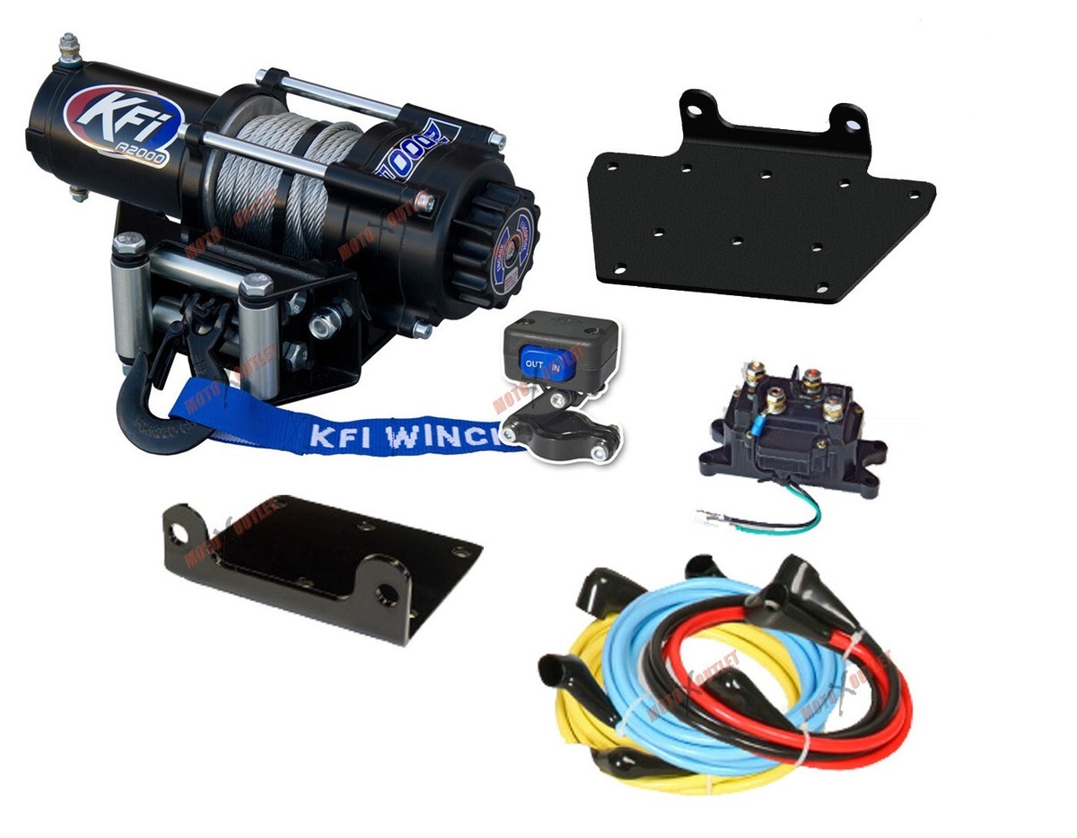 Yamaha 400 Big Bear Winch and Mount Plate Kit 2000-2006 2000 lbs