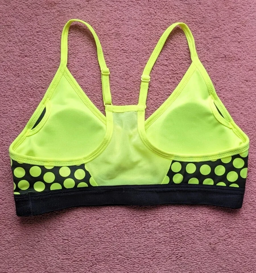 Nike sports bra shop neon yellow