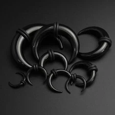 Acrylic Pincher Ear / Septum Stretching Kit Black pincher Set SIBJ Quality