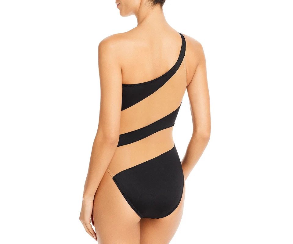 Norma Kamali Women's Standard Snake MESH MIO One Piece Black Size XL ESF18391 - Image 2 of 4