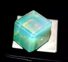 Untreated Natural Opal Cube Cut Fire Welo Australian Certified 80.05 Ct Gemstone