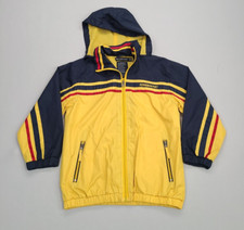 Beacon Point Jacket Youth Medium Yellow Windbreaker Hoodie Rain Coat Youth Kids