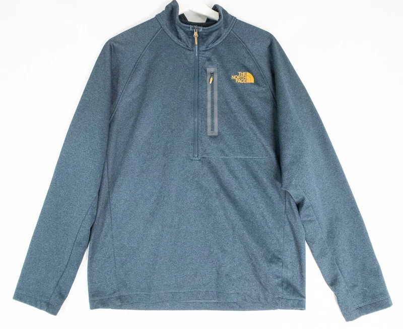 north-face 1/2 zip pullover fleece long sleeve jacket