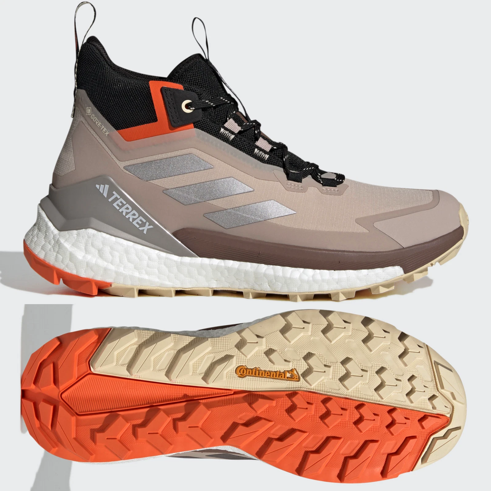 adidas Terrex Free Hiker 2 GORE-TEX Mens Hiking Boots Walking Shoes Wonder Taupe