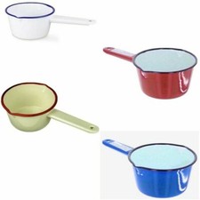 Falcon 14cm Enamel Milk Pan Saucepan Pot With Lip Camping Retro Travel Camp Boat