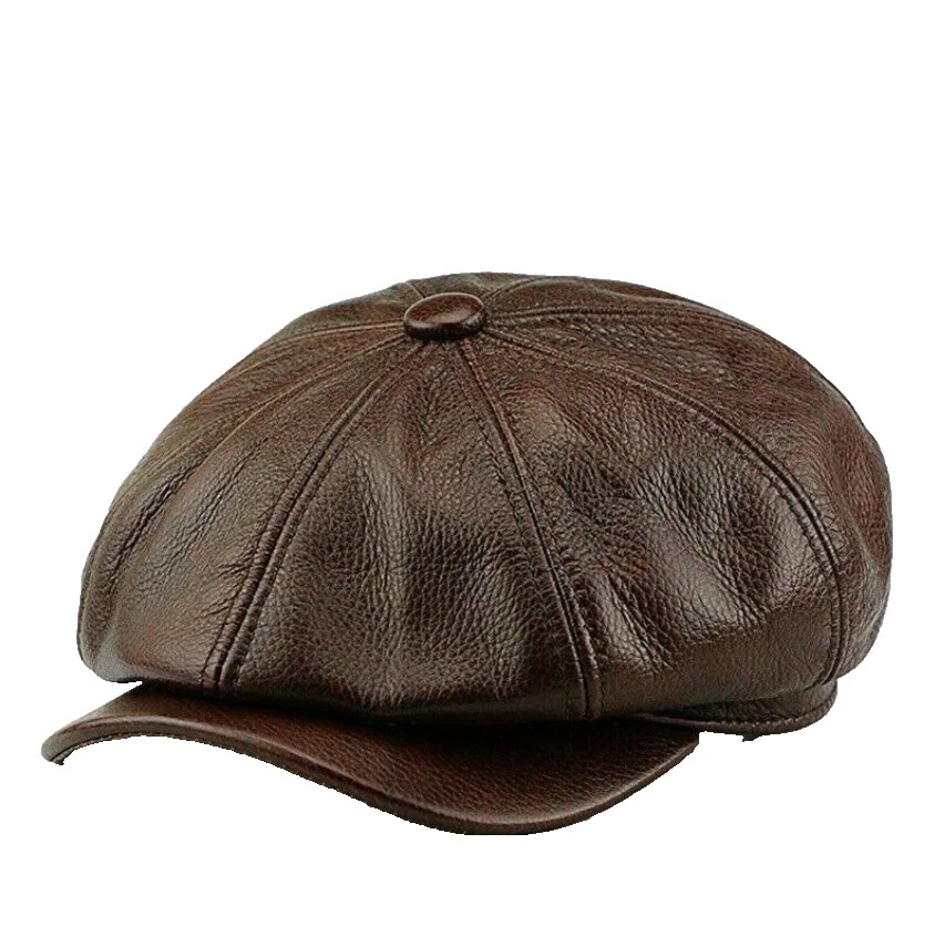Gorras para hombre Newsboy marrones