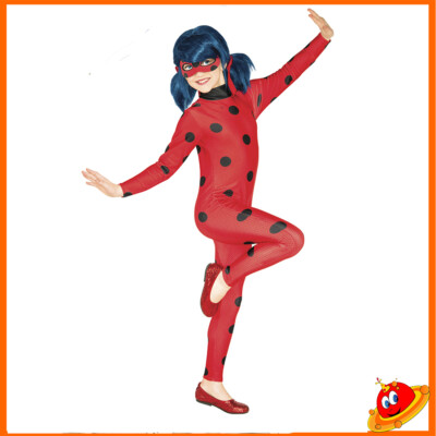 Costume Carnevale Ragazza Bambina Coccinella Ladybug Tg 2-8A