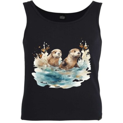 Tank Top Otter Fischotter Otterfamilie Otter Baby Ozean Mittelmeer Urlau 404257s