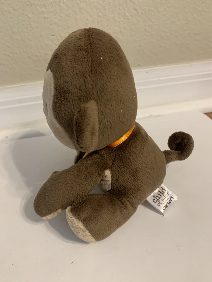 Carters Child of Mine Marrón Bronceado Mono Naranja Arco Peluche Animal Bebé Juguete Foto 4 de 4