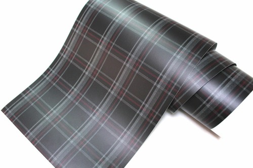 Jacky Stoffmuster MATT Folie GTI Look 140cm x 25cm Schottenmuster Karo Wrapping
