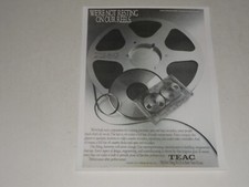 Teac Reel to Reel / Cassette / CD Ad, 1983, 1 page, Article, Audio History 