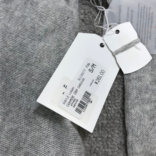 Subtle Luxury Sweater Womens Small 100% Cashmere Crop Cardigan Wrap - Picture 3 of 9