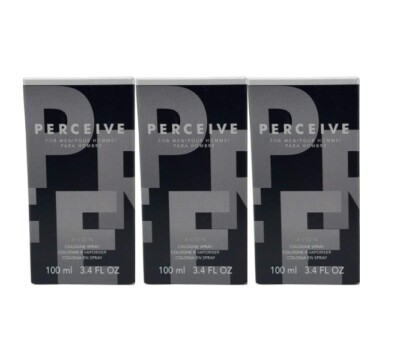 Avon PERCEIVE For Men Cologne spray 3.4 fl oz / 100ml (3 pack)