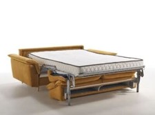 DIVANO LETTO EROS C/RETE ELETTROSALDATA+MATERASSO H.18 IN POLIUR.+ MEMORY FOAM