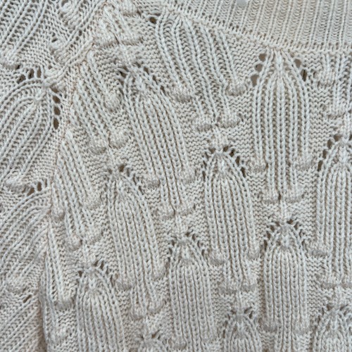 NUOVO maglione girocollo maglia Elodie pointelle classico pullover neutro panna XL - Foto 3 di 9