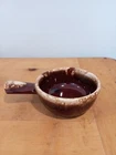 McCoy Pottery # 7050 Brown Drip Chili/Soup Bowl with Handle Made in USA