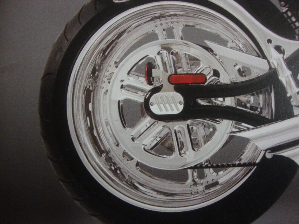 JUEGO TAPA EJE TRASERO VENTILADO CROMADO BIG DOG MOTOCICLETAS PITBULL CUSTOM 2008-11 Foto 3 de 4