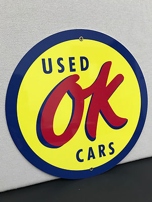 ビンテージ アメリカ USA OK 看板 シボレー CHEVROLET USED CARS