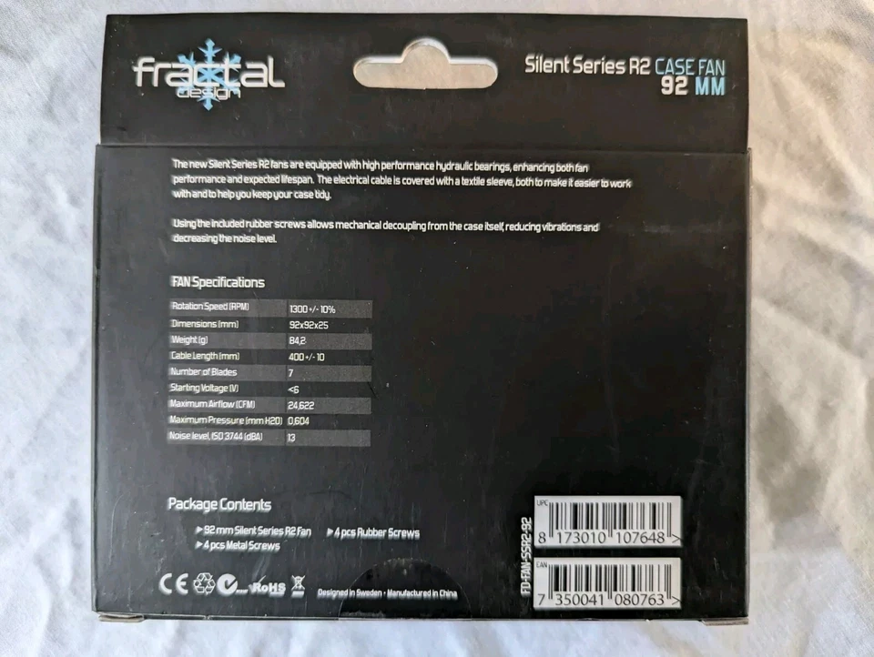Fractal Design R2 92mm FD-FAN-SSR2-92 New - Image 2 of 2