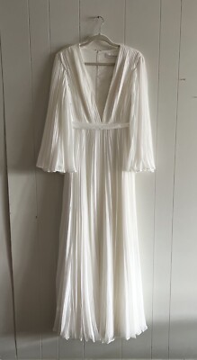 Fame And Partners Womens Pleated V Belt White Evening Dress Gown 6 | eBay Fame And Partners Womens Pleated V Belt White Evening Dress Gown 6 | eBay
