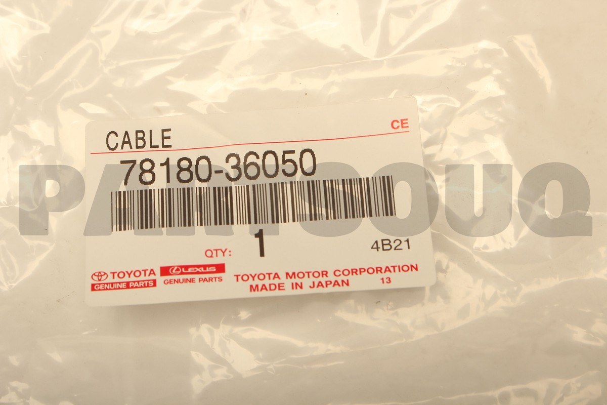 7818036050 Genuine Toyota CABLE ASSY, ACCELERATOR CONTROL 7818036050 Genuine Toyota CABLE ASSY, ACCELERATOR CONTROL