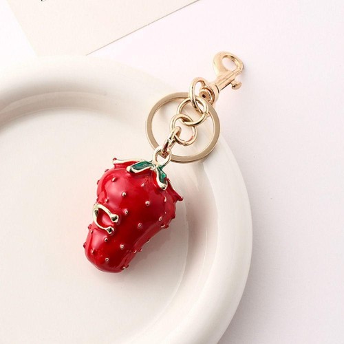 Coach Strawberry Bag Charm Keychain Resin and Metal Brass Keychain Ornament New - Picture 3 of 13