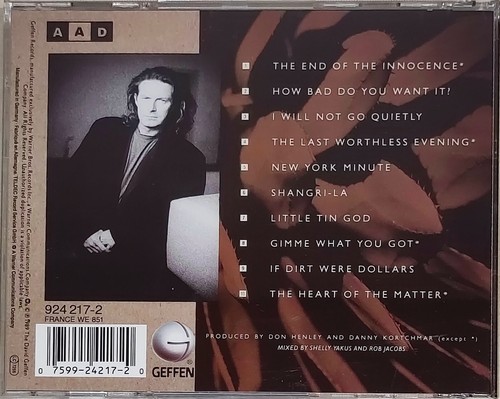 DON HENLEY – THE END OF THE INNOCENCE – CD - Imagen 2 de 2