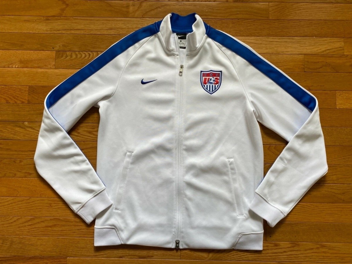 Nike USA Soccer Track Jacket White Blue Men's Size Medium World