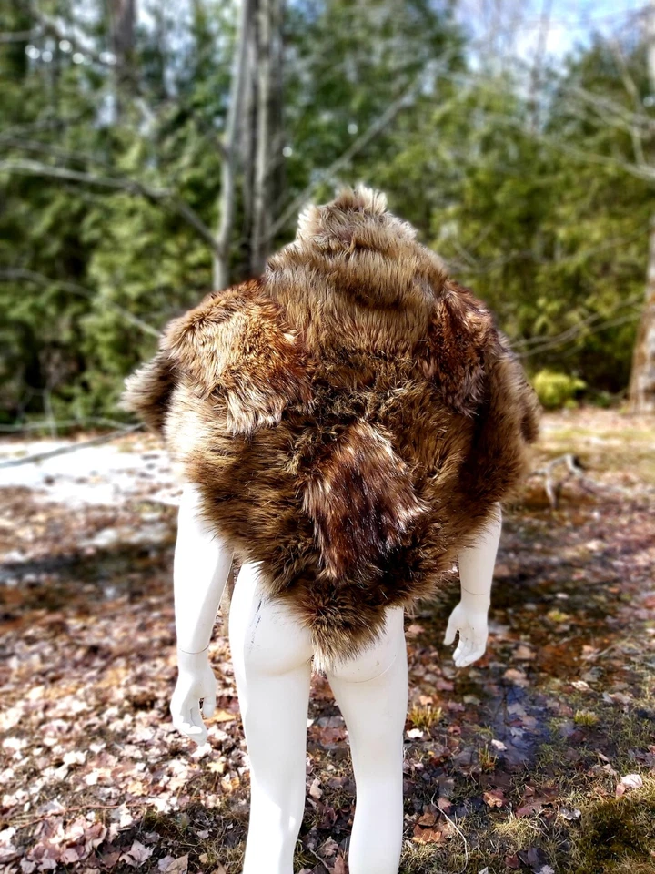 Fur Coat Shrug Shawl Game of Thrones Costume - Image 2 of 4