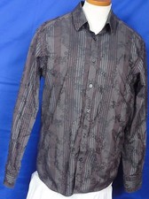 Marks And Spencer Autograph Multicolor Striped Front Button Men's Shirt Sz M