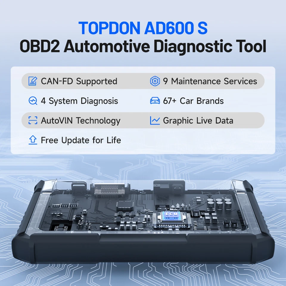 🔥2025 TOPDON AD600S OBD2 Scanner Engine ABS SRS SAS AT TPMS EPB Diagnostic Tool - Изображение 2 из 4