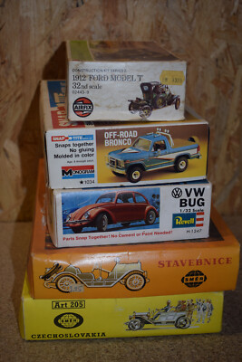Modellbau Konvolut Autos Slotcar Smer Airfix Revell Monogram 5tlg LESEN 1:32