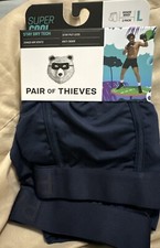 Pair of Thieves Men's SuperCool Boxer Briefs Stay Dry Tech 2pk Dark Navy Size L