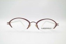 Vintage Lagerfeld 4332 05 Copper Brown Half-Frame Glasses Eyeglass Frame NOS