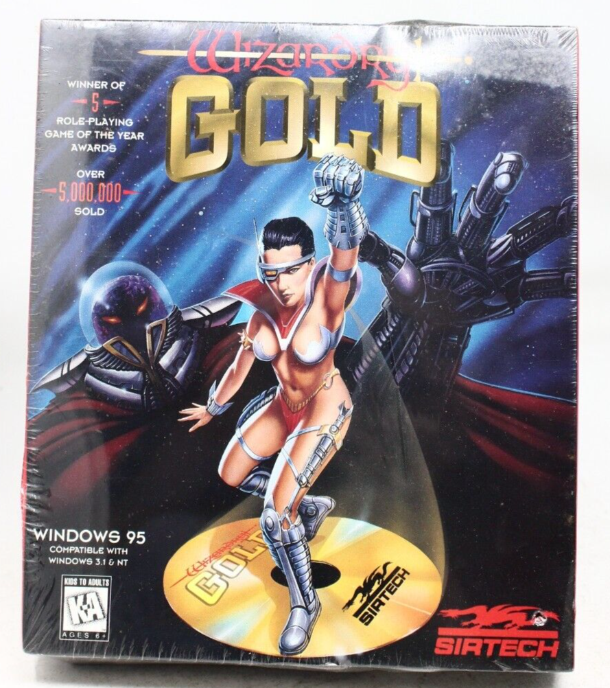Wizardry Gold PC Big Box Game 1996 Sirtech - New Sealed - See desc