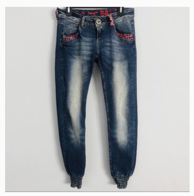 💕DESIGUAL Women's RAINBOW Jeans 18D2670 Knitted Jogger Skinny Stretch 28  💕 | eBay