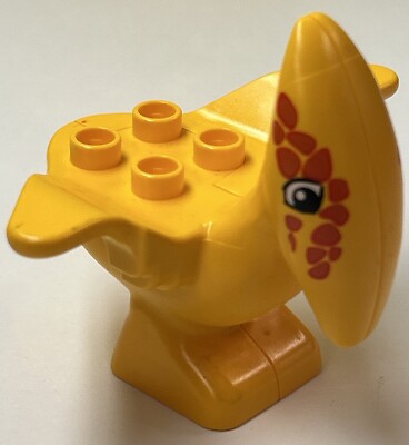 Lego Duplo YELLOW PTERANODON PTERODACTYL FLYING BIRD DINOSAUR Prehistoric