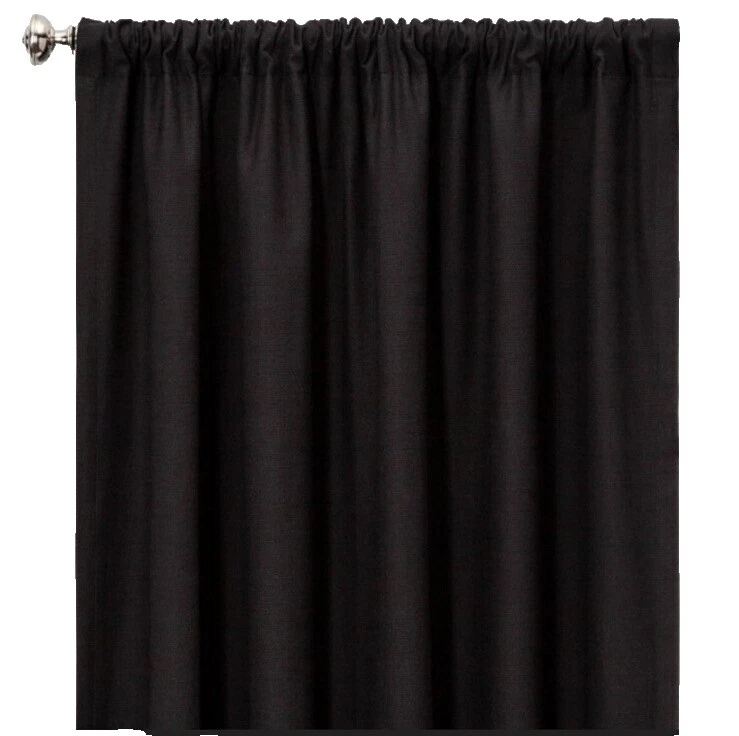 Cotton Blend Solid Pattern Window Curtains & Drapes Blackout