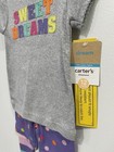 CARTER'S Baby Girl 12M Sweet Dreams 3 Piece 100% Cotton Summer Pajamas Set NEW — photo 4