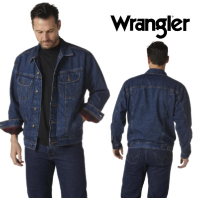 Wrangler Men's Rugged Wear Flannel Lined Denim Jacket NEW WITH TAG/ BEST PRICE